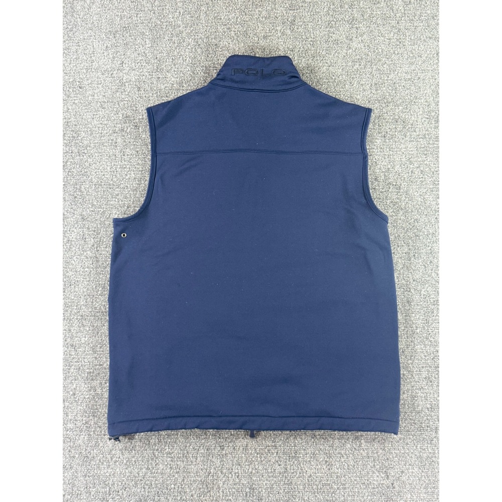 Polo Golf Ralph Lauren Mens Navy Blue Full Zip Softshell Vest Champion Hills M - Picture 2 of 7